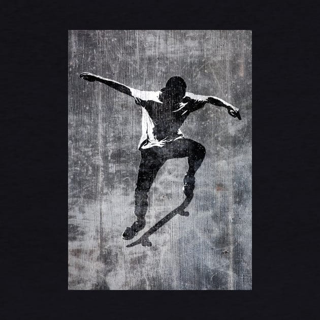 Skateboarder Stencil by AKdesign